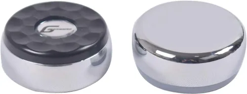 Vista 9 de Juego de 8 discos de tejo - 2 5/16" (58 mm) con tapas ABS - cromo, negro