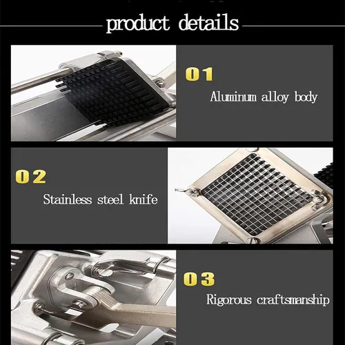 Vista 2 de 52x20x25cm Manual Veg Cutter and Dicer French Fry Cutter Fruit and Vegetable Slicer Cucumber and Food Chopper French Fry Cutting Machine