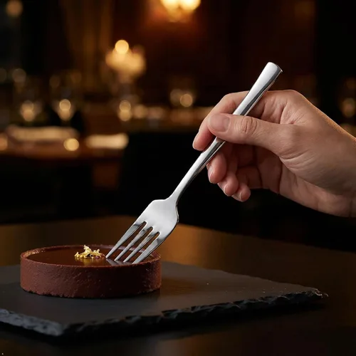 Vista 6 de Tenedores de postre de 12 piezas, tenedor de ensalada de acero inoxidable