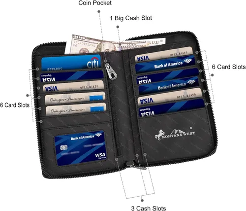 Vista 4 de Montana West Monederos pequeños cruzados para teléfono celular para mujer, bolsos tipo cartera occidental