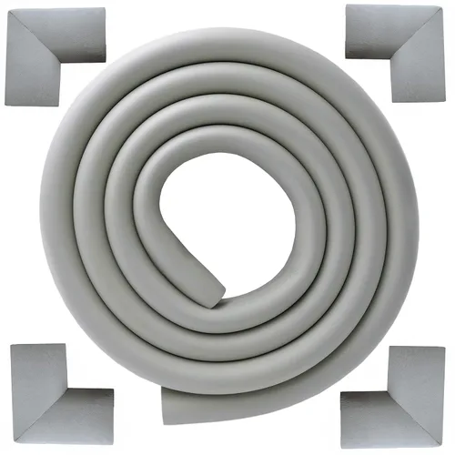 Vista 15 de U forma extra gruesa muebles mesa bordes protectores espuma 6.5 pies (negro) Parachoques NBR de alta densidad, corte fácil