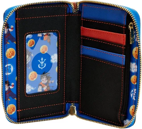 Vista 3 de Loungefly Dragon Ball Z Trio Cartera con cremallera alrededor, Cartera con cremallera alrededor