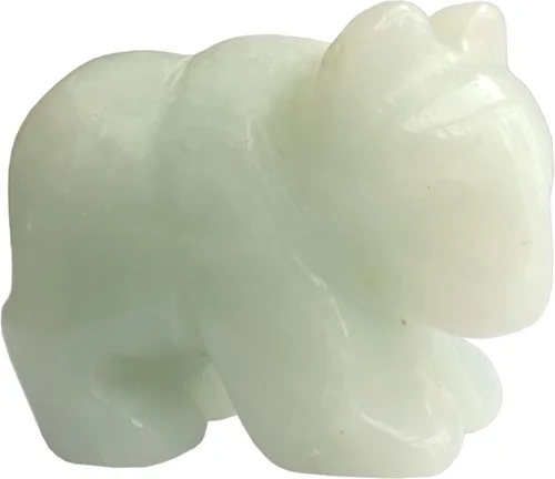 Vista 7 de Figuras naturales de oso de piedra de sangre africana, cristales tallados a mano de 1.5 pulgadas y estatua de piedra curativa para decoración