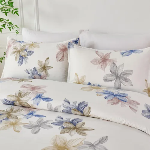Vista 3 de Helthep Funda de Edredón Floral Tamaño Queen Full, Funda de Edredón de Algodón 100% Lavable Tamaño Full (80" x 90") con 2 Fundas de Almohada
