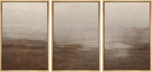 Vista 74 de SIGNWIN Lienzo enmarcado para pared, juego de arte tranquilo con reflejo de lago, acuarela, montaña y agua, ilustraciones modernas, arte abstracto