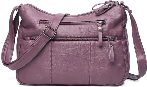 Vista 12 de Bolsos VOLGANIK ROCK para mujer de piel sintética suave, bolso de hombro para damas, bolso bandolera y bolsos de mano, liviano, con bolsillos
