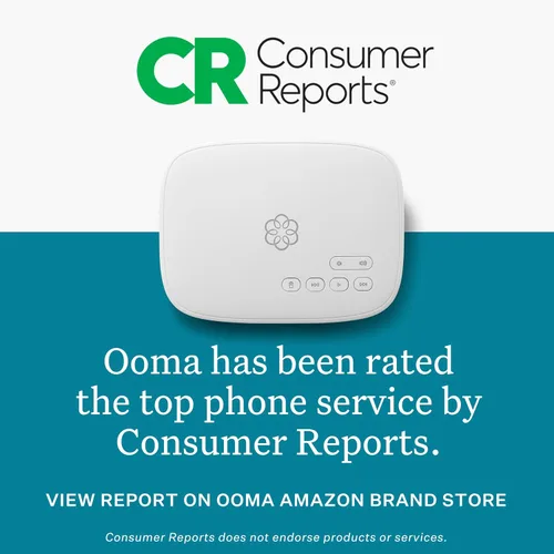 Vista 2 de Ooma Auricular inalámbrico blanco HD3 con calidad de voz HD