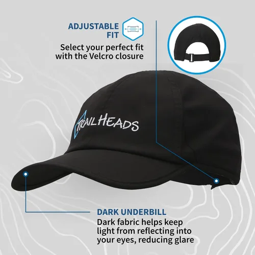 Vista 6 de TrailHeads Sombrero de correr para hombre con protección UV Sombreros deportivos de secado rápido para hombre Sombreros UPF 50 Sombreros