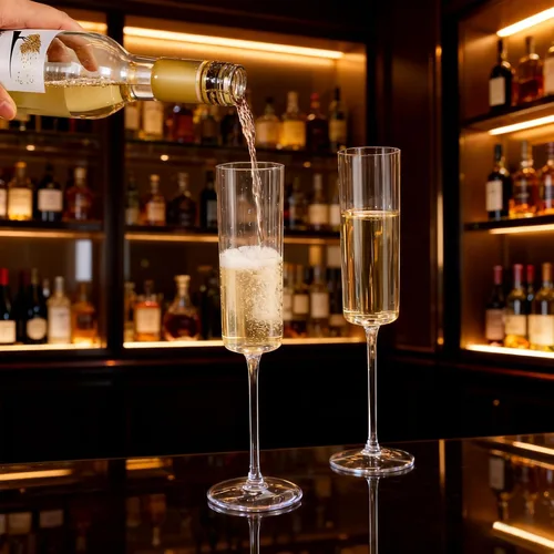 Vista 5 de Ciaell - Juego de 24 copas de champán de plástico para bodas, cumpleaños 6 oz Clear Square Toasting Cups, Heavy Duty Plastic, Champagne Mimosas