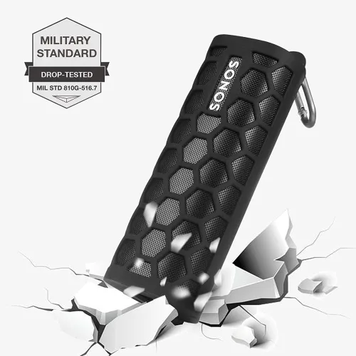 Vista 6 de Zaracle - Funda de transporte flexible para Sonos Roam 2/Sonos Roam Altavoz Bluetooth portátil inalámbrico (negro)