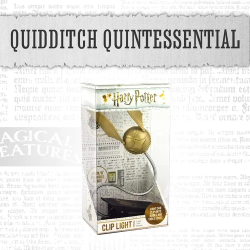 Vista 5 de Paladone Luz de lectura temática de Harry Potter Golden Snitch con clip Lumi Funciona