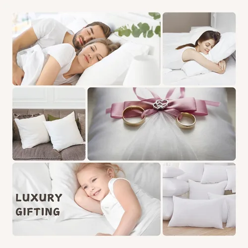Vista 5 de Almohadas Almohada alternativa de plumón Almohadas de cama Inserto de almohada de cojín de sofá Almohadas decorativas para interiores