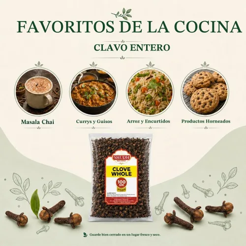 Vista 3 de Clove Whole (Laung) 100GM Té de 3.5 onzas, bolas de pomandro y popurrí, seleccionado a mano Origen indio