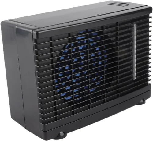 Vista 2 de Aire acondicionado de coche, mini portátil de bajo consumo de energía 12 V dos velocidades ventilador evaporativo para uso en vehículos