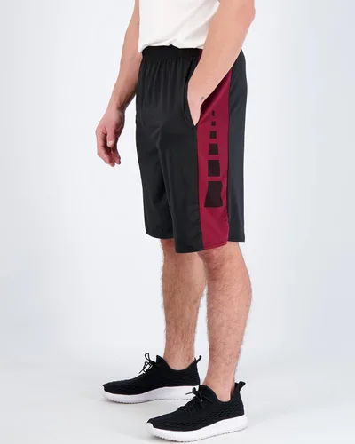 Vista 2 de Real Essentials - Paquete de 5 shorts deportivos para hombre, shorts de rendimiento deportivo con tela Dry-Fit resistentes al sudor