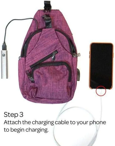 Vista 37 de Nupouch Mochila cruzada antirrobo, carga USB, mochila ligera para viajes, senderismo, todos los días