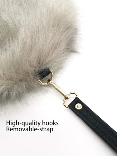 Vista 5 de FHQHTH Faux Fur Purse Fashion Clutch Handbag Shoulder Vintage Evening Bags for Women