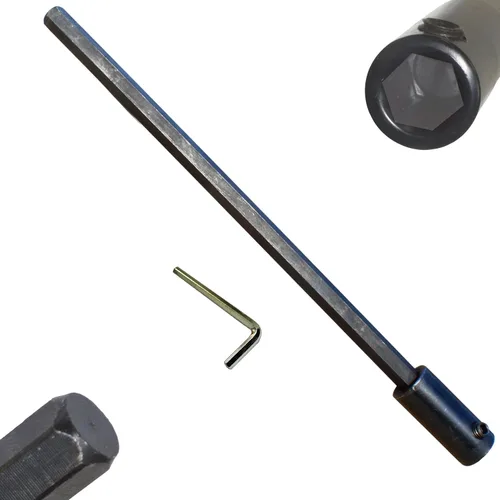 Vista 53 de Kit de extensión y eje de sierra perforadora de 7/16 pulgadas: 2 ejes hexagonales de 1/2 pulgadas y extensión de 12 pulgadas para sierras