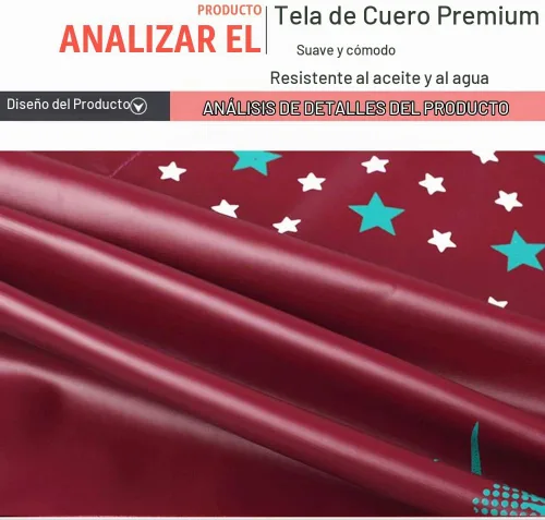 Vista 8 de Aceite de cocina de PU y delantales impermeables para mujeres con bolsillo para cocinar y lavar