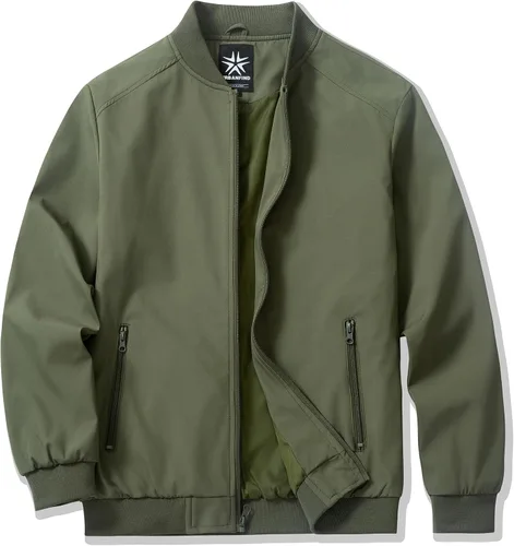 Vista 10 de URBANFIND Chaquetas bomber para hombre, casuales, ligeras, cortavientos, a la moda, abrigos de primavera y otoño