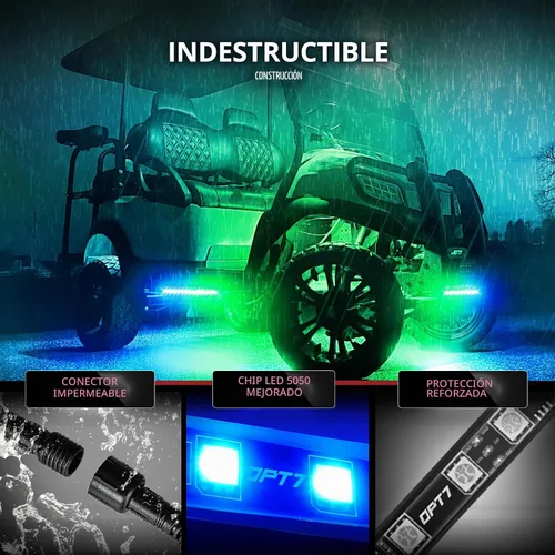 Vista 6 de OPT7 Aura DreamColor Carrito de golf Underglow, 12V luz de persecución