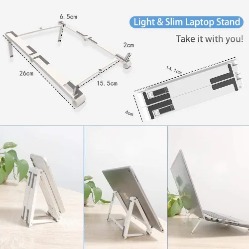 Vista 3 de BoxWave Soporte y soporte compatible con ASUS TUF Gaming A15 (2022 FA507) - Soporte de aluminio de bolsillo 3 en 1, portátil, soporte de visión