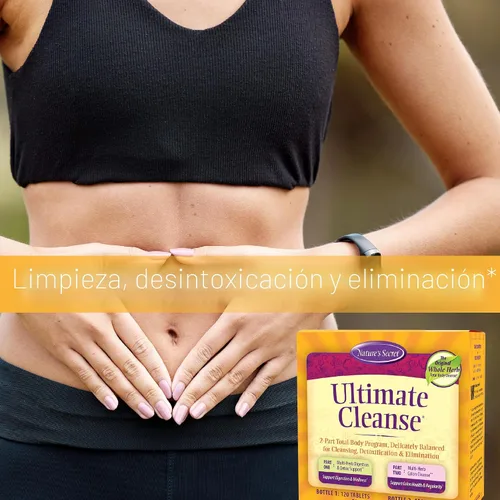 Vista 5 de Nature's Secret Ultimate Cleanse 2 partes de desintoxicación y eliminación total del cuerpo apoya la digestión, el bienestar, la salud del colon
