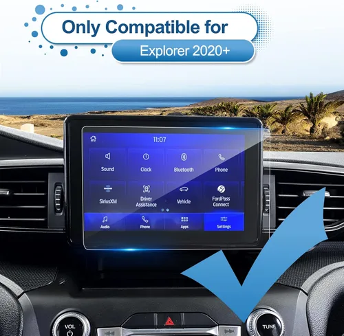 Vista 2 de Protector de pantalla Explorer 2020-2023 2024 para Ford Explorer (Base/XLT/ST-Line/Limited/Timberline) Pantalla táctil de 8 pulgadas, vidrio