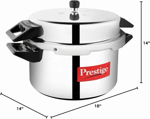 Vista 7 de Ollas a presión de aluminio Prestige Popular, Plateado