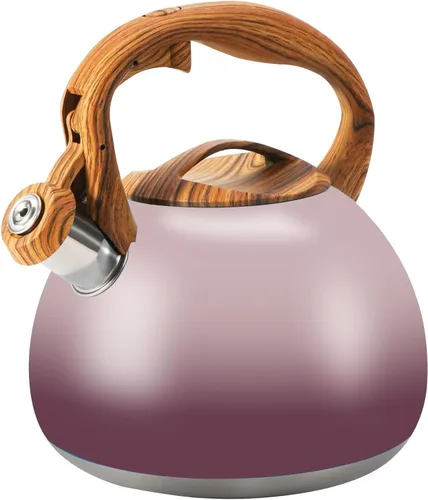 Vista 21 de Hervidor de Té Foedo para Estufa, Teteras Silbantes de 2.6 Cuartos para Estufa, Mango Plegable Resistente al Calor, Tetera Bonita (Beige)