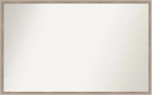 Vista 83 de Amanti Art Espejo de baño blanco para sobre el fregadero, 24 x 27 pulgadas, espejo de tocador rectangular con cuña de madera dura, marco de madera