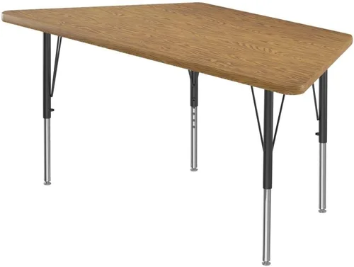 Vista 29 de Correll - Mesa rectangular de actividades para el aula de 24 x 36 pulgadas, altura ajustable (19-29 pulgadas), parte superior de nogal colonial