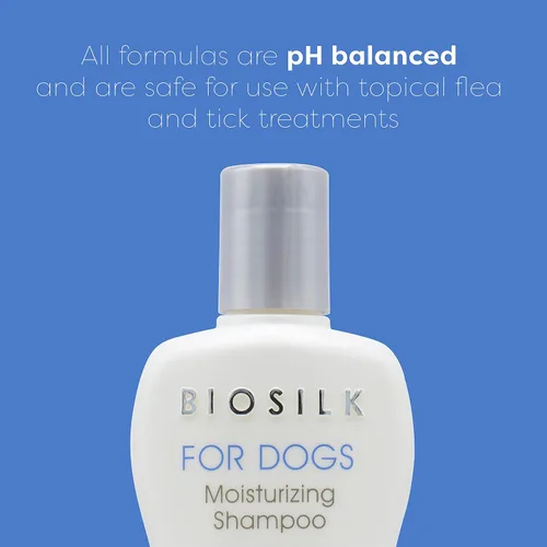Vista 2 de BioSilk Champú de humedad para perros Silk Therapy con proteínas de seda y vitaminas, restaura el brillo y la suavidad, sin sulfato, sin parabenos