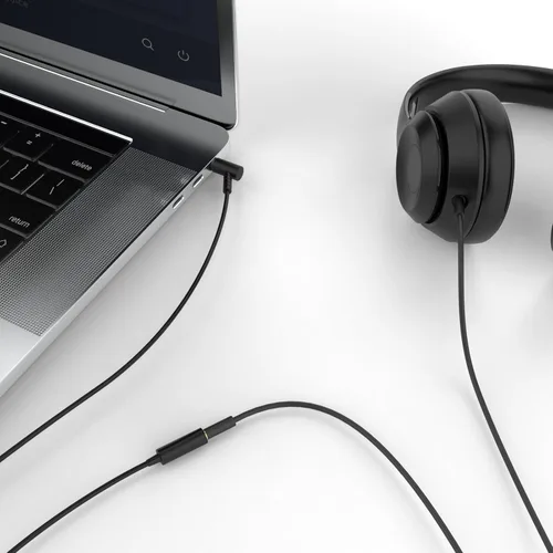 Vista 6 de Cable de extensión de auriculares compatible con auriculares Bose QuietComfort QC45 QC35II QC35 QC25 NC700, cable de audio estéreo macho a hembra