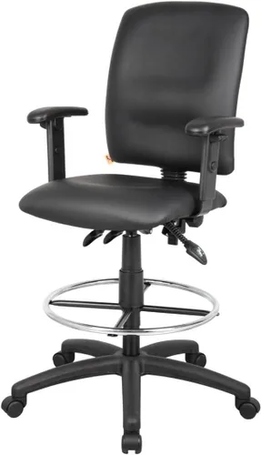 Vista 5 de Taburete multifunción Boss, de tela, Plástico Madera, Negro