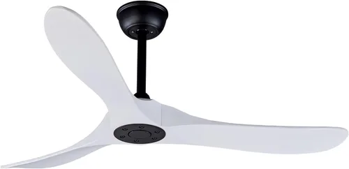 Vista 26 de Bigzone - Ventilador de techo negro para interiores y exteriores de 52 pulgadas sin luces con control remoto, motor DC eficiente energéticamente
