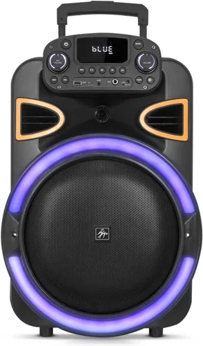 Vista 14 de Fisher Altavoces Bluetooth portátiles, altavoces estéreo, sistema inalámbrico Bluetooth, triángulo cuádruple de 6.5 pulgadas, doble potencia máxima