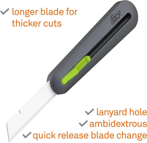 Vista 3 de Slice 10560 Herramienta de espuma aislante extra larga de 3 pulgadas, diseñada para corte de espuma, amigable con los dedos, hoja de cerámica, se