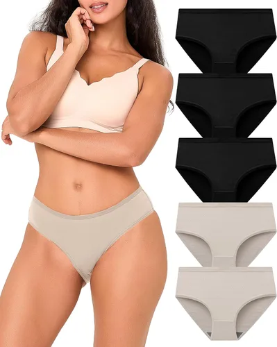 Vista 11 de BAMBOO COOL Ropa interior transpirable de malla de bambú para mujer, bragas de absorción de humedad, suaves y ligeras Multicolor A (paquete de 6)