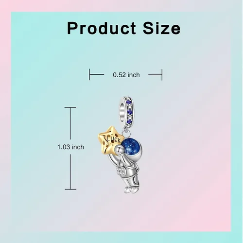 Vista 6 de LUXILLA Love You Best Friend Grandma Wife - Dije de corazón de plata de ley 925 para pulseras, collar, día de San Valentín, día de la madre, regalo