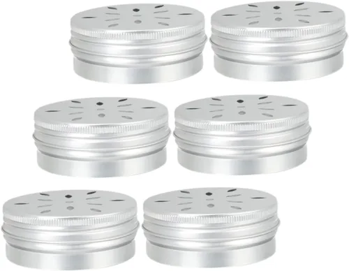 Vista 8 de DOITOOL 2 sets Perro Aroma Formación Caso Agujeros para Olfatear 2.7 fl oz Aluminio Scent Estaño para Perro Agilidad Entrenamiento 6 unids*2