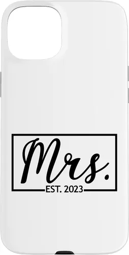 Vista 9 de iPhone 16 Mrs. Est. 2023 Casado luna de miel esposa señor a juego caso de boda