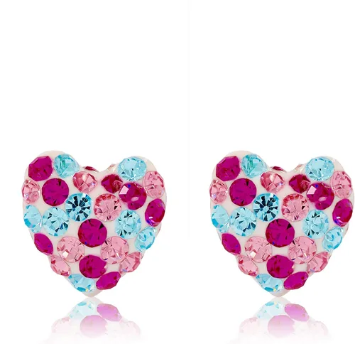 Vista 9 de AVORA Aretes de oro amarillo de 10 quilates de 0.315 in con cristales Swarovski
