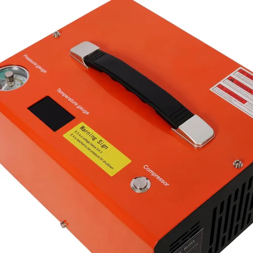 Vista 6 de Compresor de aire PCP, compresor de pistola de aire PCP portátil de 4500PSI con convertidor integrado, parada automática DC12V/AC120V Bomba