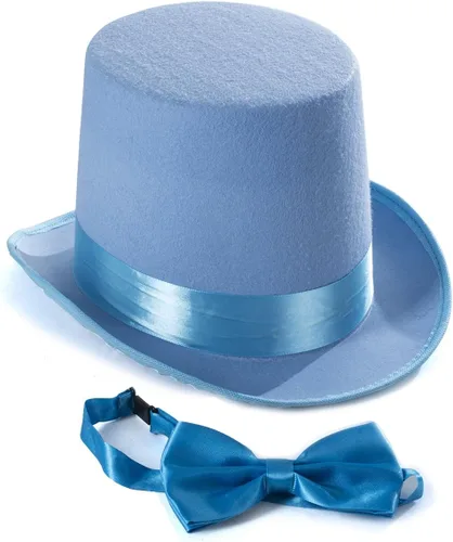 Vista 8 de Tigerdoe Sombrero de copa con pajarita - Conjunto de disfraz para adulto - Sombrero de disfraz