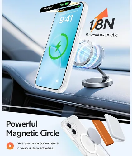Vista 271 de FNTCASE Funda para Motorola Moto G-Stylus-5G-2025: Funda magnética translúcida mate a prueba de golpes para Moto G Stylus 2026, funda protectora