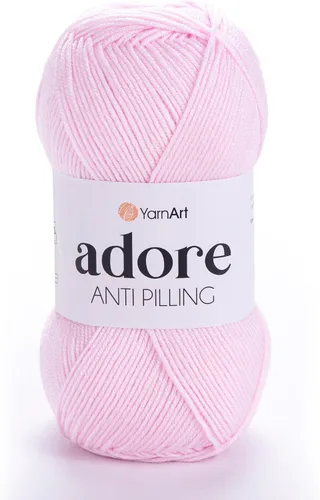 Vista 13 de 1 madeja YarnArt Adore, hilo antipilling, 100% acrílico antipilling, 100 g (3.5 oz), 280 m (306 yd), 3: Light-DK, Verde bebé - 358