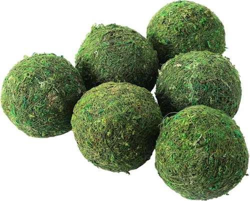 Vista 9 de Biubee - 12 bolas decorativas de musgo para tazones y jarrones, 2.2 pulgadas Fake but Realistic/No Odor, Add a Nice Outdoorsy/Nature Feel to The