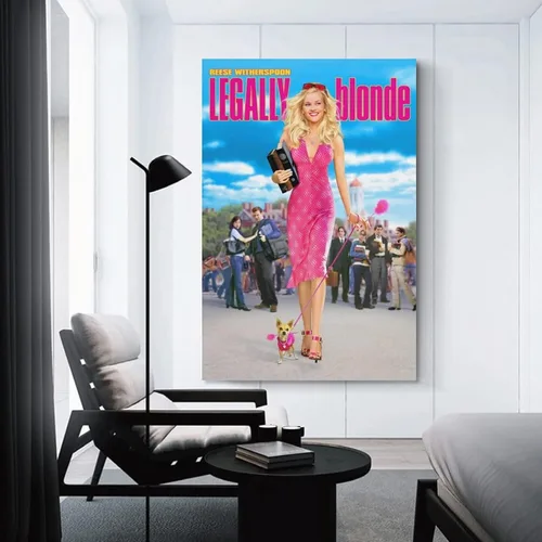 Vista 3 de BRRF Póster de película legalmente rubia, póster artístico y arte de pared, póster moderno para decoración de dormitorio familiar, 12 x 18 pulgadas