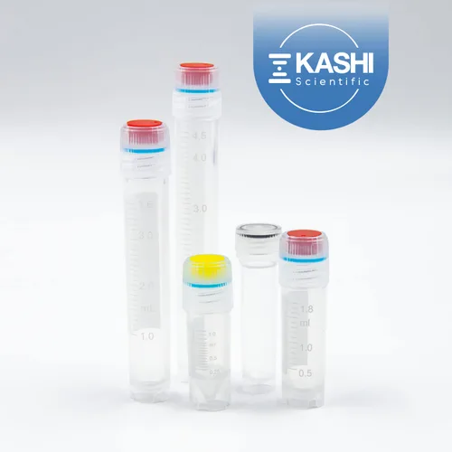 Vista 6 de Kashi Scientific Crioviales de rosca de 0.0 fl oz con tapa de rosca externa, frasco criogénico autosuficiente, junta tórica de silicona